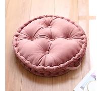 Booster Cushions for Armchairs, Large Firm 50 cm Round Seat Pad with Supportive 10cm Thick Floor Cushion, Dining Chair Booster Cushion For The Elderly, Post-Operative and Pregnancy, Pink