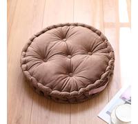 Booster Cushions for Armchairs, Large Firm 50 cm Round Seat Pad with Supportive 10cm Thick Floor Cushion, Dining Chair Booster Cushion For The Elderly, Post-Operative and Pregnancy, Brown