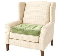 Booster Seat Cushion, 47cm Square Chair Pad with 10cm Thick Coccyx Support for Tailbone, Hip, and Lower Back Relief with Handle Strap for Sofa Dining Room Garden and Kitchen 1PCS Green