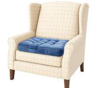 Booster Seat Cushion, 47cm Square Chair Pad with 10cm Thick Coccyx Support for Tailbone, Hip, and Lower Back Relief with Handle Strap for Sofa Dining Room Garden and Kitchen 1PCS Navy Blue