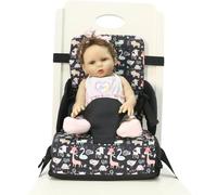 Booster Seat Cushion - 550g Soft Leather Material, Adjustable Safety Buckles, Removable Washable Cover, Lightweight Portable for Chair Pad | Kids Toddler Dining Study Table Kitchen for Travel Feeding