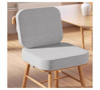 Booster Seat Cushion Non-Slip Memory Foam Dining Chenille Cover for Indoor/Outdoor Use, Comfortable Khaki Cushion 40x40cm