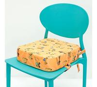 Booster Seat Dining Chair Toddler, Anti Slip Booster Seat with Safety Straps Portable Kids Booster Seat, Washable Bottom Portable Travel Baby Child Kids Booster Cushion (Yellow)