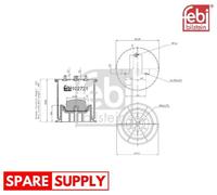 BOOT, AIR SUSPENSION FOR IVECO DAILY FEBI BILSTEIN 102721 FITS REAR AXLE LEFT