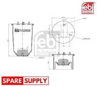 BOOT, AIR SUSPENSION FOR IVECO DAILY FEBI BILSTEIN 102808 FITS REAR AXLE NEW