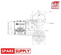 BOOT, AIR SUSPENSION FOR IVECO DAILY FEBI BILSTEIN 102809 FITS REAR AXLE RIGHT