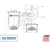 Boot, air suspension for IVECO DAILY IV Van FEBI BILSTEIN 102720 fits Rear Axle