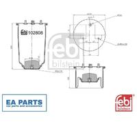 Boot, air suspension for IVECO DAILY IV Van FEBI BILSTEIN 102808 fits Rear Axle