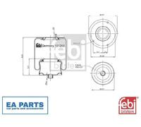 Boot, air suspension for MERCEDES-BENZ B670 B667 FEBI BILSTEIN 101266