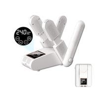 Boot and Shoe Dryer, Electric Glove & Boot Warmer with Heat Blower - UV Dual Light Source Purification, Quick Drying for Football, Ski Boots, Hats, Socks - Intelligent Timer, 4 Adjustable Rack