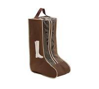 Boot Bags For Travel And Home Storage - Shoe Organizer With Dust Cover For Walking Boots, Short And Long Sizes PVC Non Woven With Window Handle, Brown, Long style, Refer to description