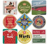 Boot & Ball Liverpool Beer Mats for Home Pub - 9 Football Inspired Coasters - Traditional Pulp Board Bar Mats - Beer Gifts for Men - Made in the UK