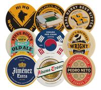 Boot & Ball Wolves FC Beer Mats for Home Pub - 9 Football Inspired Coasters - Traditional Pulp Board Bar Mats - Beer Gifts for Men - Made in the UK