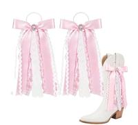 Boot Bow, 2 Piece Removable Western Shoe Charm, Summer Boot Charm | Charming Upgrade, Easy Clip On Bow Design, Perfect Shoe Accessory For Women Girl Wedding Party Concert Photo