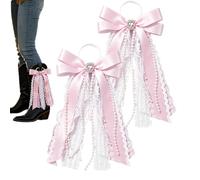 Boot Bow, 2 Piece Removable Western Shoe Charm, Summer Boot Charms | Charming Upgrade, Easy Clip On Bow Design, Perfect Shoe Accessory For Women Girl Wedding Party Concert Photo