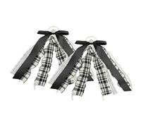 Boot Bows - Ribbon Lace Plaid Shoe Decorations, Cowgirl Boot Bows Shoe Accessories Accent Set | For Adults Women Men Holiday Birthday School Party Wedding Photoshoot Role Play Western Charms