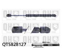 Boot-/Cargo Area Gas Spring 480mm Len Fits VW Golf Plus Quinton Hazell QTS828127
