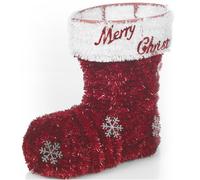 (Boot) Decorative Christmas Tinsel Basket Storage Decoration