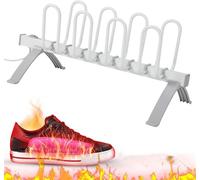 Boot Dryer for Work Boots & Shoes 4-Tier Heated Drying Rack for Boots Shoes Gloves Socks Fast Drying Standing Electric Dryer 63x24cm White