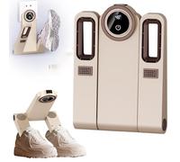 Boot Dryer,Shoe Dryer Electric Portable Shoe Drying & Steriliser 2 Pairs Boot Dry Uk Plug Smart Footwear Care System in Beige,Folding Design & Quick Drying for Ski Shoes Boots Gloves Hats