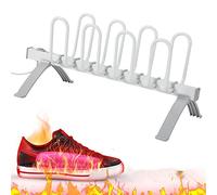 Boot Dryer,Shoe dryer, Standing Shoe Dryer,Boot dryer for work boots 4 Racks Plug-in Heated Drying Rack for Sock and Gloves 610X361X365MM,White