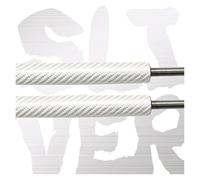 Boot Gas Struts For Toyota For Sequoia For Sport For Utility 2008-2016 SUV Gas Struts Spring Supports Struts Prop Rod Shocks Rear Hatch Boot Damper 681mm Trunk Lift Support(SILVER CARBON FIBER)