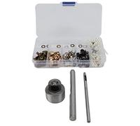 Boot Lace Hooks Kit, Brass Shoelace Hook U Shaped Shoes Eyelets Buckles and Press Stud Tools with Rivets for Hiking Boots Repair Leather Boot Shoes(8mm)