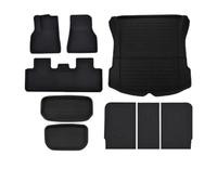 Boot Liner Floor Mat Luggage Mat Left Right Hand Drive For Tesla For Model 3 For Model Y 2017-2023 Left Right Rudder Waterproof 3D Floor Liner Trunk Mat(MY 21-23 9pcs LHD)