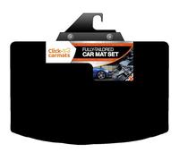 Boot Mat to fit KIA RIO 2017> Boot Mat Fixed Floor Area - Fully Tailored Deluxe - Black Carpet - Black Trim - 20-6071