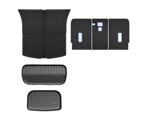 Boot Mats Boot Tray Protector For Tesla For Model Y Juniper T 2025 2026 Runk Mat Front Rear Trunk Mats Tailgate Tray Pad Protector Accessories Cargo Liners(Trunk Mats 6pcs)