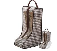 Boot Organizer Storage Bag - Boot Bags | Shoe Bags | Visual Window Design, PVC, Adjustable For Tall Short Boots, Zipper Plaid , Portable Storage For Travel Closet, Clear, Long style, Consulte