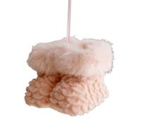Boot Pendant Decor Pair, Soft Textile Plush Finish with Ready Loop for Festive Branch, Mantel Hook, Vehicle Area Plush Boot Ornament Holiday Decor Christmas Tree Accent Soft Textile Pendant Door Wrap