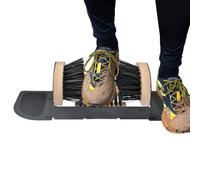 Boot Scraper Outdoor Shoe Brush - Heavy Duty Door Step Boot Scraper | Outdoor Floor Mount Shoe Cleaner | Wood Metal Construction, Mud Dirt Remover, Work Site Ready, No Bending Required, 23.5x10.5cm