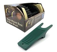 Boot Scraper Shoe Brush Cleaner and Boot Jack Welly Boot Remover Set - Heavy Duty Boot Cleaning Brush Set for Wellingtons, Walking Boots, and Muddy Shoes