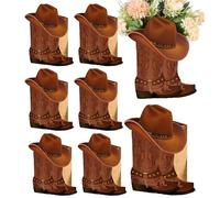 Boot Shape Flower Box, Western Floral Container | Decorative Flower Boxes Centerpiece,for Birthday Ranch House Entryway Patio Deck Garden Barn Wedding