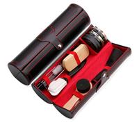 Boot Shine Kit - 10Pcs Leather Shoe Polish Set | Premium Wax Brushes And Cloth | Black White Polish Paste, Applicator Tools And Shine Buff Rags Of Footwear Maintenance For Adults With Travel Storage