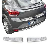 Boot Sill Protector Matte Stainless Steel Compatible with Dacia Sandero III DJF Year of Manufacture 2021 Onwards Premium Quality RECAMBO