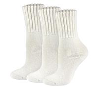 Boot Socks for Women Thermal Warm Socks for Men Winter Thick Hiking Crew Sock Women Youth 3/5 Pairs 5-10, 3 Pairs Ivory, 5-10