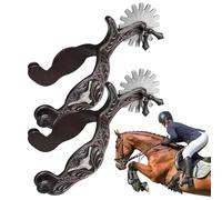 Boot Spurs - Equestrian Equestrian Metal Riding Spurs Accessories for Horse Boots Durable Manual Transmission Adjustable Heel Spur Set for Equestrian | Jumping Riding Field Work on the