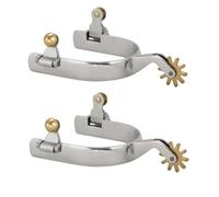Boot Spurs Stainless Steel Cowboy Spurs with Copper Rowel Spurs for Cowboy Boots Rust Proof Spurs Reusable Horse Spurs for Men Women Equestrian Training Competition 1 Pair