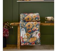 furn. Bootanical Throw - Autumnal Floral Halloween Ghost Sherpa Fleece Blanket (Multicolour - 130x180cm)