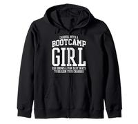 Bootcamp Girl Realign Your Chakras Sarcastic Workout Zip Hoodie