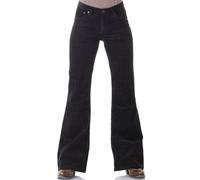 Bootcut Corduroy Trousers Women's Black Slim Fit, black, 30W x 30L
