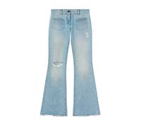 Bootcut Denim Jeans with Ripped Details - female - Palm Angels - Flare Jeans - Blue - W27 - Jeans W27
