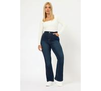 Yours Curve Dark Indigo Bootcut Stretch Isla Jeans - Women's - Plus Size Curve