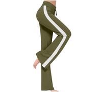Bootcut Yoga Pants for Women High Waist Flared Leggings Stretch Drawstring Wide Leg Sweatpants Workout Gym Work Sport Pant Bottom Bootleg Tummy Control Flare Trousers Fitness Soft Lounge Pants