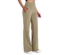 Bootcut Yoga Pants With Pockets For Women, Women Flared Leggings With Pockets High Waist Stretch Work Dress Tummy Control Joggers Trousers Women'S Yoga Trousers Activewear Trackpants