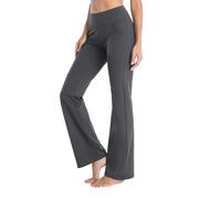 Bootcut Yoga Pants Women Flared Leggings High Waist with Pockets Straight Wide Leg Pants Bottom Activewear Workout Tummy Control Workout Bootleg Gym Sports Casual Jogging Flare Trousers Sweatpants