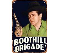Boothill Brigade Film Movie Poster Retro Metal Tin Sign Wall Home Wall Art Metal Tin Sign,cave,bar,Club, Metal Tin Sign 8x12 Inches