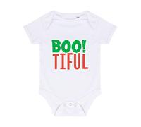 Bootiful Word Halloween Statement Baby Grow Vest, 6-12 Months, White